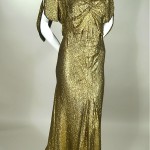 vintage 1930s lame evening gown