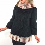 vintage 1960s broccade chinchilla jacket