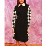 vintage 1960s houndstooth panel dress