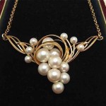 vintage 1960s mikimoto pearl 14k necklace