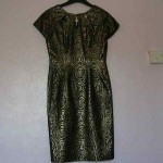 vintage 1960s peggy french metallic cocktail dress