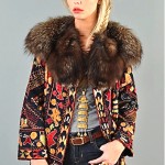 vintage 1970s embroidered fox collar ethnic coat