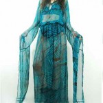 vintage 1970s sheer silk maxi dress