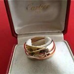 vintage 1980s 18k cartier trinity ring