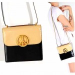 vintage 1990s moschino peace sign purse