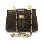 vintage alligator shoulder bag z