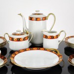 vintage art deco limoges porcelain tea set by raynaud