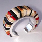 vintage charles loloma inlay height bracelet