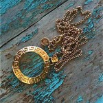 vintage givenchy magnifying glass pendant necklace