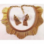 vintage hattie carnegie mesh necklace and earrings