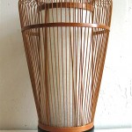 vintage japanese midcentury bamboo lantern light