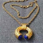 vintage lanvin glass bead necklace