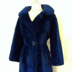 vintage midcentury blue sheared beaver coat z