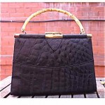 vintage midcentury vassar alligator handbag