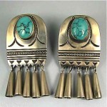 vintage navajo harry morgan turquoise earrings