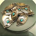 vintage navajo sterling concho turquoise belt