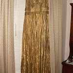 vintage paquin metallic evening gown