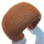 vintage shagreen cuff bracelet