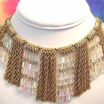 vintage vendome fringe collar necklace