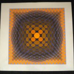 vintage victor vasarely signed serigraph