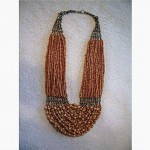 vintage wood and cork necklace