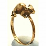 antique 1770s georgian novelty rat ring