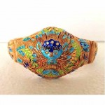 antique chinese gilded sterling enamel bracelet