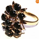 antique victorian 18k black star sapphire ring