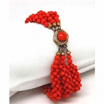 antique victorian natural coral bracelet