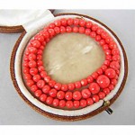 victorian 1850s coral bead necklace