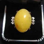 vintage 14k jade diamond ring