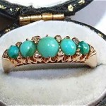 vintage 1901 18k turquoise and diamond ring