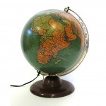 vintage 1930s replogle illuminated glass globe