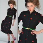 vintage 1940s pat premo embroidered butterfly dress