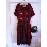 vintage 1950s christian dior tartan dress and jacket