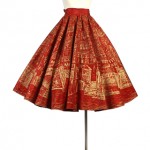 vintage 1950s mexican taffeta circle skirt