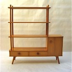 vintage 1950s shelving unit