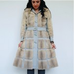 vintage 1960s convertible 2-in-1 mink leather coat