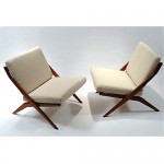 vintage 1960s folke ohlsson teak lounge scissor chairs z