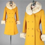 vintage 1960s fur trim coat