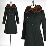 vintage 1960s mink collar wool coat