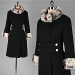 vintage 1960s wool chinchilla coat