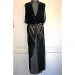 vintage 1970s bill gibb chiffon sequin skirt and top set z