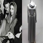 vintage 1970s hooded maxi dress