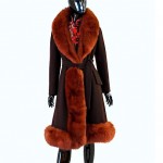 vintage 1970s oscar de la renta wool and fox fur coat z