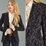 vintage 1970s print velvet blazer