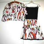 vintage 1980s betsey johnson punk label paper dolls dress set