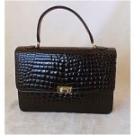 vintage 1980s crocodile handbag