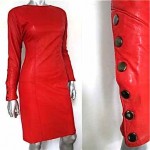 vintage 1980s leather dress