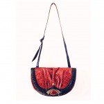 vintage 1980s sharif snake skin leather shoulder bag